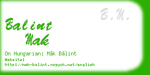 balint mak business card